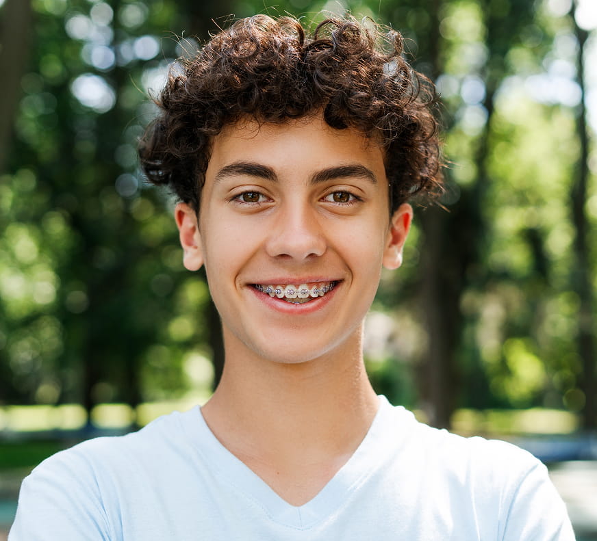 Smiling teen
